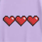 Hearts Oversized Tee Lilac