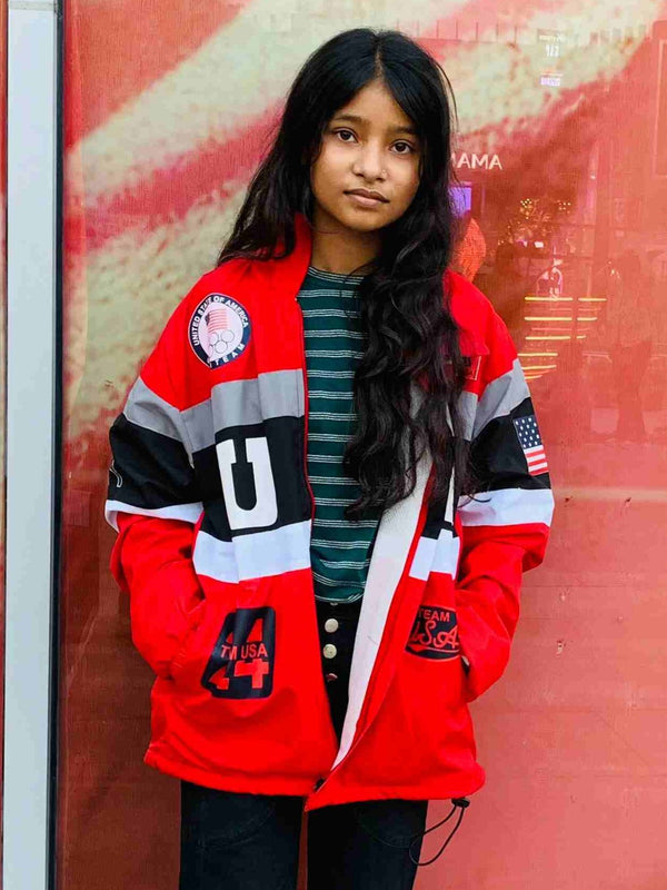 USA Racing Jacket Red