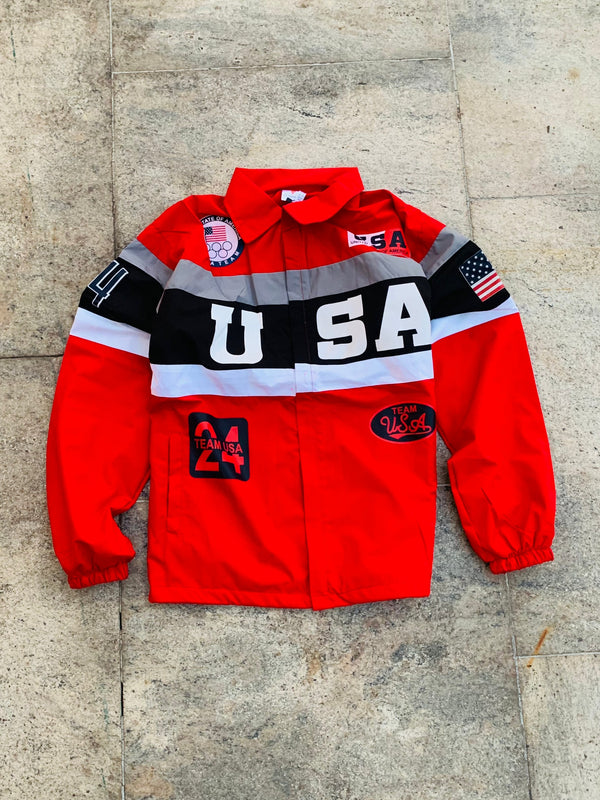 USA Racing Jacket Red