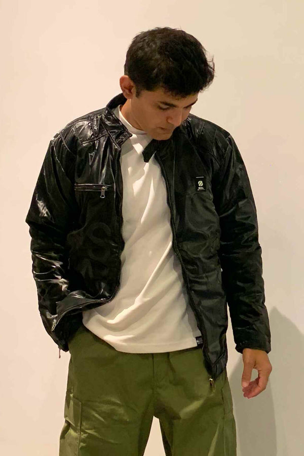Metallic Winter Jacket Black