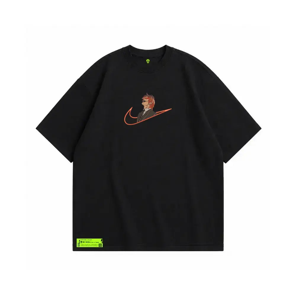 Anime Embroidery Oversized Tee