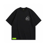 Lineart Portrait Embroidery Oversized Tee