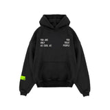 Cool Quote Oversized Hoodie Black