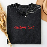 Custom Text Embroidery Oversized Tshirt