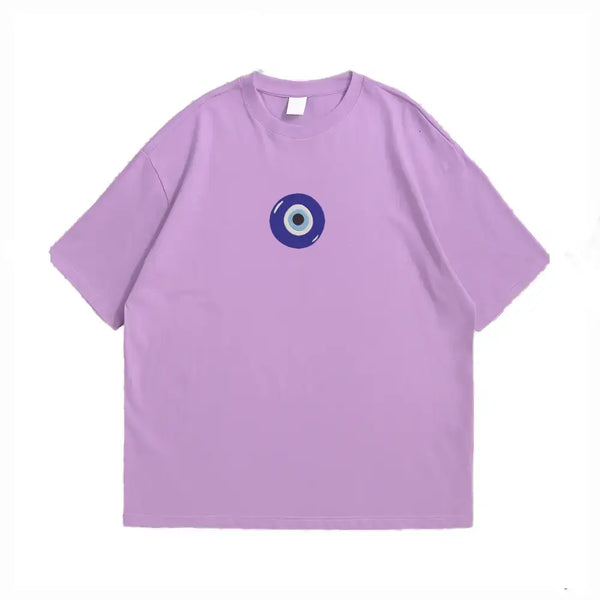 Lavender EvilEye Embroidery Tee
