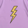 Lavender LightningBolt Embroidery Tee