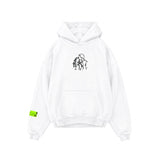 Lineart Portrait Embroidery Oversized Hoodie