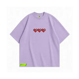 Hearts Oversized Tee Lilac