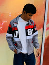 USA Racing Jacket Gray