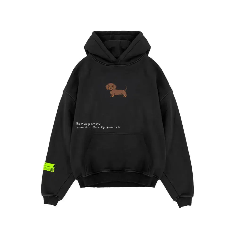 Dog Person Oversized Hoodie Black