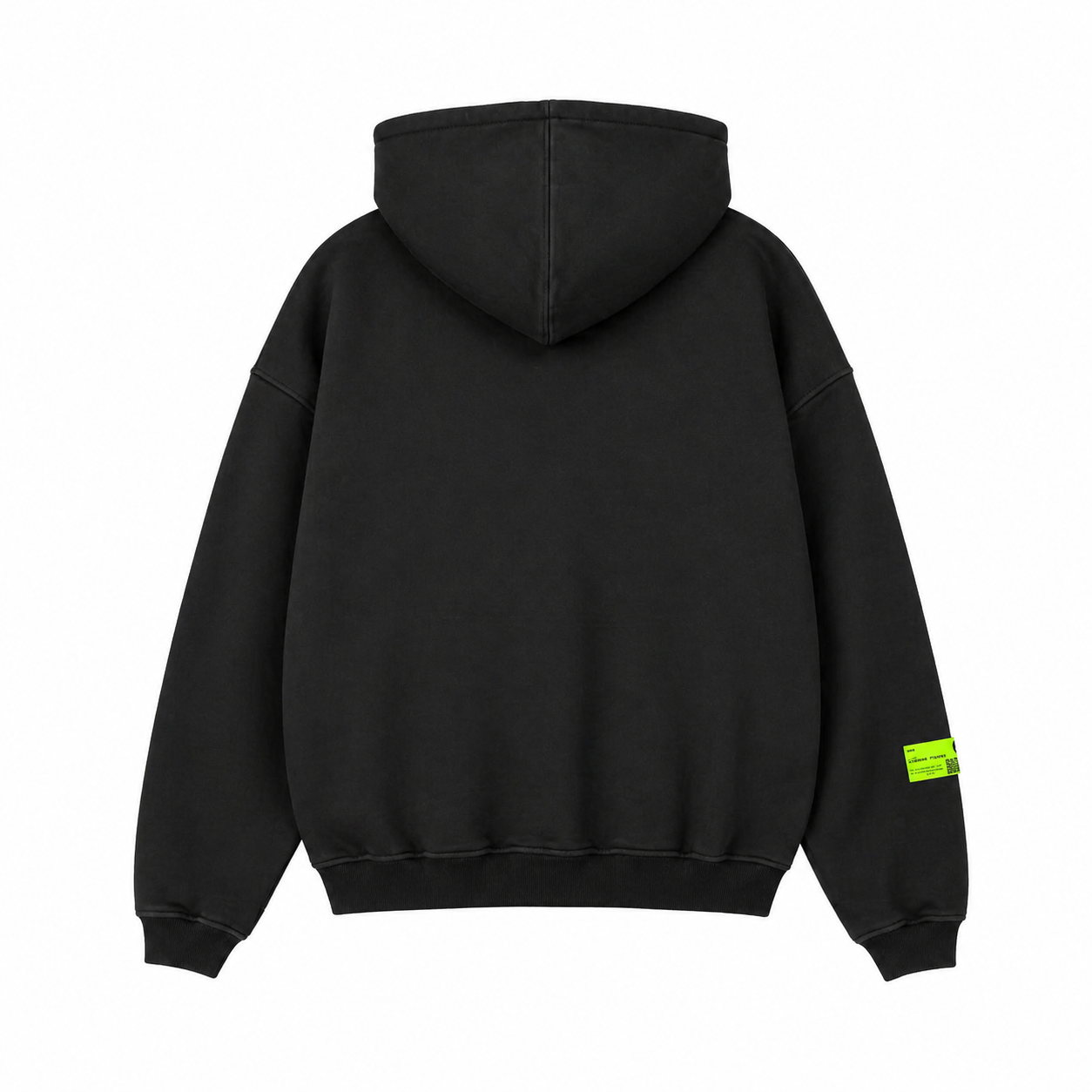 Cool Quote Oversized Hoodie Black